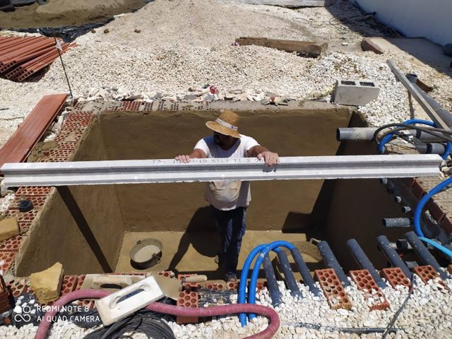 Ejecución del pozo de compensación y conexiones de tuberías · Santa Margarita, La Línea de la Concepción